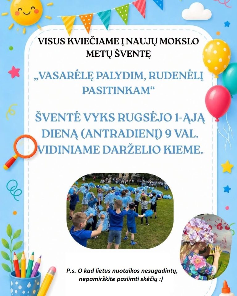 RUGSĖJO 1-OSIOS ŠVENTĖ!
